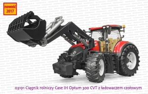 03191 BRUDER Ciągnik rolniczy Case IH Optum 300 CVX z ładowaczem czołowym