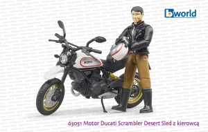 63051 BRUDER Motor Ducati Scrambler Desert Sled z kierowcą