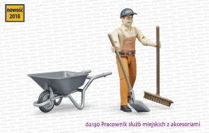 62130 BRUDER Pracownik służb miejskich z akcesoriami