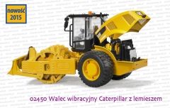 Bruder 02450 Walec Caterpillar z lemieszem