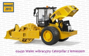 Bruder 02450 Walec Caterpillar z lemieszem