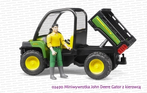 Bruder 02490 Pojazd użytkowy John Deere Gator z kierowcą - odchylana skrzynia ładunkowa