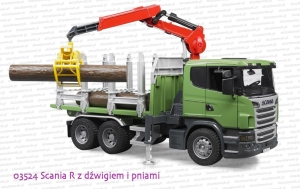 Bruder 03524 Scania R z dźwigiem i pniami