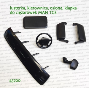 43700 BRUDER Zestaw lusterek, kierownica, klapka do ciężarówek MAN TGS
