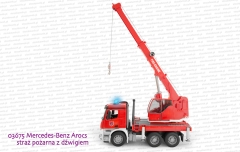 03675 BRUDER Mercedes-Benz Arocs straż pożarna z dźwigem