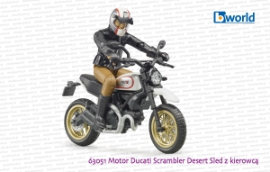63051 BRUDER Motor Ducati Scrambler Desert Sled z kierowcą