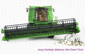 02132 Kombajn zbożowy John Deere T670i - ruchomy heder