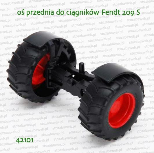 42101 BRUDER Oś przednia do ciągników Fendt 209 S serii 02100 (czerwone felgi)