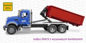 02822 BRUDER MACK z wysuwanym kontenerem