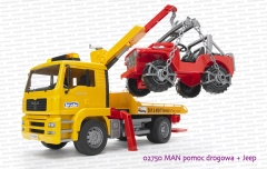 Bruder 02750 MAN pomoc drogowa + Jeep