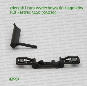 43031 BRUDER Zderzak i rura wydechowa do ciągnika JCB Fastrac 3220 (03030)