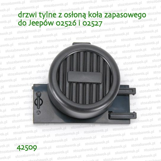 42509 BRUDER Tylne drzwi z osłoną koła zapasowego do Jeepa 02526 02527