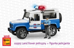 Bruder 02595 Land Rover Defender policyjny + figurka policjanta