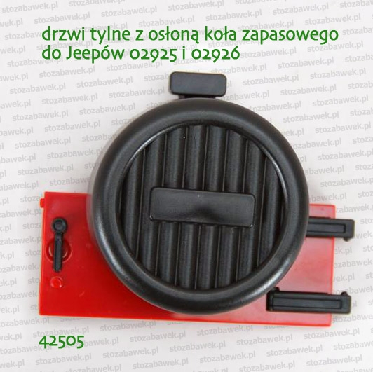 42505 BRUDER Tylne drzwi z osłoną koła zapasowego do Jeepa 02925 02926