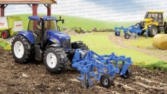 Bruder 02326 Gruber przedni + 03020 ciągnik rolniczy New Holland