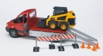 02922 Mercedes Benz Sprinter + ładowarka Caterpillar + znaki ostrzegawcze