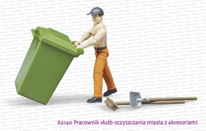 62140 BRUDER Pracownik służb oczyszczania miasta z akcesoriami