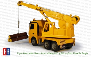 E526 Mercedes Benz Arocs dźwig R/C 4,8V 2,4GHz Double Eagle