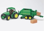 02056 Ciągnik rolniczy John Deere 6920 z prasą do słomy