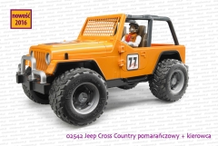 02542 Jeep Cross country pomarańczowy + figurka kierowcy