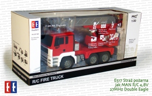 E517 Straż pożarna jak MAN R/C 4,8V 27MHz Double Eagle z pudełkiem