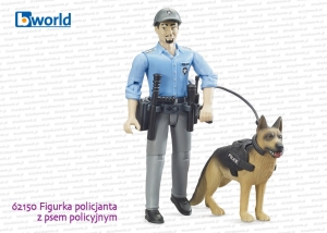 62150 BRUDER Figurka policjanta z psem policyjnym