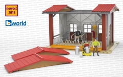 Bruder - 62621 Obora z akcesoriami do mleka + krowa + hodowca