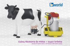 62603 Akcesoria do mleka i obory oraz 02307 krówka (krówka do kupienia osobno - nie wchodzi w skład zestawu 62603)
