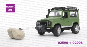 02592 BRUDER Land Rover Defender + 42545 wyciągarka