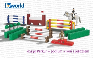 62530 BRUDER Parkur + koń + jeździec