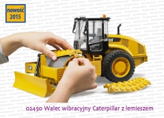 Bruder 02450 Walec Caterpillar z lemieszem