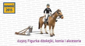 62505 BRUDER Figurka dżokejki + figurka konia + akcesoria