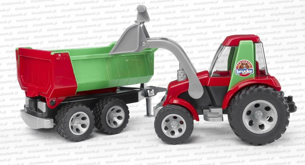 Bruder 20116 Roadmax ciągnik-ładowarka z przyczepą