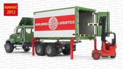 Bruder 02820 Mack kontener z wózkiem widłowym