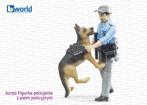 62150 BRUDER Figurka policjanta z psem policyjnym