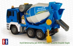 E518 Ciężarówka betoniarka jak MAN R/C 4,8V 2,4GHz Double Eagle