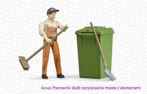 62140 BRUDER Pracownik służb oczyszczania miasta z akcesoriami