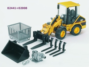 02441 Ładowarka kołowa Caterpillar oraz akcesoria 02318 (do kupienia osobno - nie wchodzą w skład zestawu 02441)
