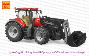 03191 BRUDER Ciągnik rolniczy Case IH Optum 300 CVX z ładowaczem czołowym