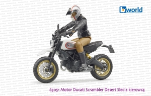 63051 BRUDER Motor Ducati Scrambler Desert Sled z kierowcą