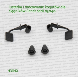 43042 BRUDER Lusterka i mocowania kogutów dla ciągników Fendt 936 (serii 03040)