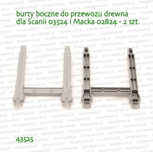 43525 BRUDER Burty boczne do przewozu drewna 2 szt dla ciężarówek 02824, 03669, 03524.