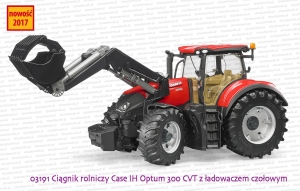 03191 BRUDER Ciągnik rolniczy Case IH Optum 300 CVX z ładowaczem czołowym