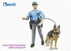 62150 BRUDER Figurka policjanta z psem policyjnym