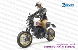 63051 BRUDER Motor Ducati Scrambler Desert Sled z kierowcą