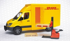 02534 Mercedes Benz Sprinter Truck DHL + podnośnik + palety