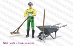 62610 BRUDER Figurka rolnika z akcesoriami