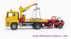 Bruder 02750 MAN pomoc drogowa + Jeep