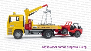 Bruder 02750 MAN pomoc drogowa + Jeep