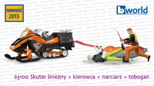 63100 Skuter śnieżny + kierowca + narciarz + tobogan - trwa akcja ratownicza